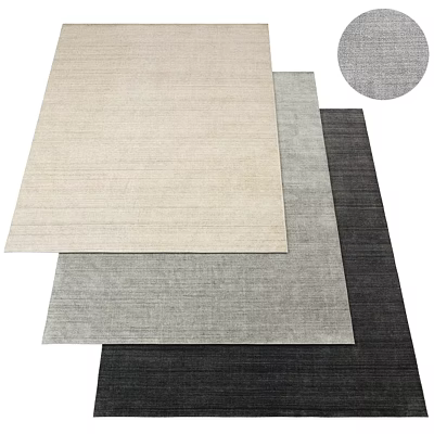 Modern Square Rugs With Beige Gray Dark Gray Woven Texture For Home Decor 3d model