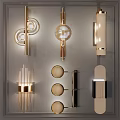 Modern Wall Lamps with Diverse Stylish Designs and Metallic Finishes for Home Decor