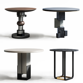 Modern coffee table side table 3d model