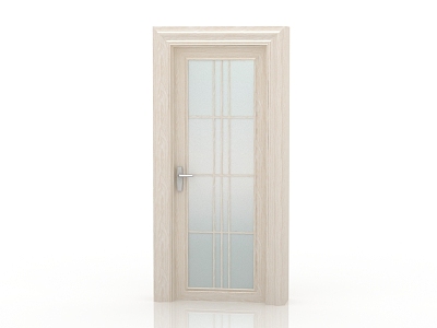 Jianou solid wood door interior door 3d model