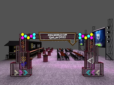 INDUSTRIAL LOFT BAR WORLD CUP 3d model