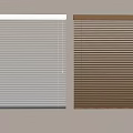 White and Brown Window Blinds for Modern Home Interior Design 3d model