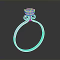 Elegant Silver Ring With Large Diamond And Exquisite Design For Fashion Accessories