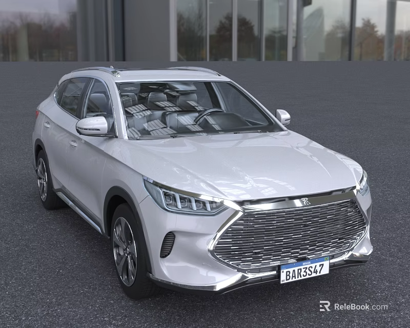 White Modern SUV With Sleek Lines Large Grille And Alloy Wheels Outdoor 3d model 
