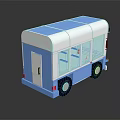 Modern bus minibus minivan driverless bus 3d model