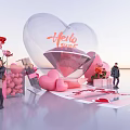 Sweet Confession Day Heart Shaped Photo Check In Spot With Hello 2025 Diamond And Roses