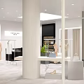 Modern Clothing Store Interior Design With Clothing Racks Hanging Clothes And Green Plants