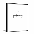 Good Morning Print With Sun Design In Black Frame Wall Art