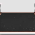 Hanging Blackboard with Decorative Frame and Chains for Home or Shop