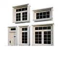 Different Styles Casement Windows With Aluminum Frames And Grid Patterns For Home Use