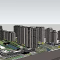 Modern High Rise Residential Buildings Featuring Contemporary Facade Low Rise Structures And Greenery