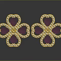 Butterfly Shaped Gold Earrings Adorned With Sparkling Diamonds And Intricate Design
