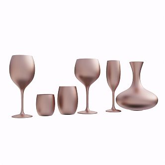 Modern Wine Glass 3d model