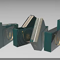 Green Decorative Gift Boxes And Tote Bags With Golden Patterns For Lifestyle Products