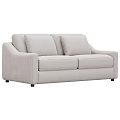 Modern Upholstered Two-seater Sofa with Sleek Design and Multiple Color Options 3d model