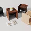 Modern Wooden Bedside Tables With Bowl Of Green Fruits Open Book And Pen