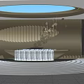 Modern Building Exterior Wall Design With White Curved Roof And Glass Entrance