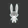 Cute Pink Rabbit Plush Toy With Long Ears White Belly And Cartoon Design