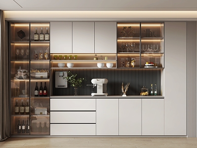 Modern Wine Cabinet 3d model