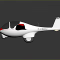 Dassault Small Airplane Model With White Body Red Wing Tips And G-BOPL Marking