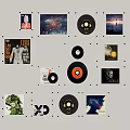 Modern Wall Mounted Display Holders for Vinyl Records CDs and Album Covers