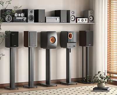 Various Speakers Collection Featuring Bookshelf And Floorstanding Designs In Modern Indoor 3d model
