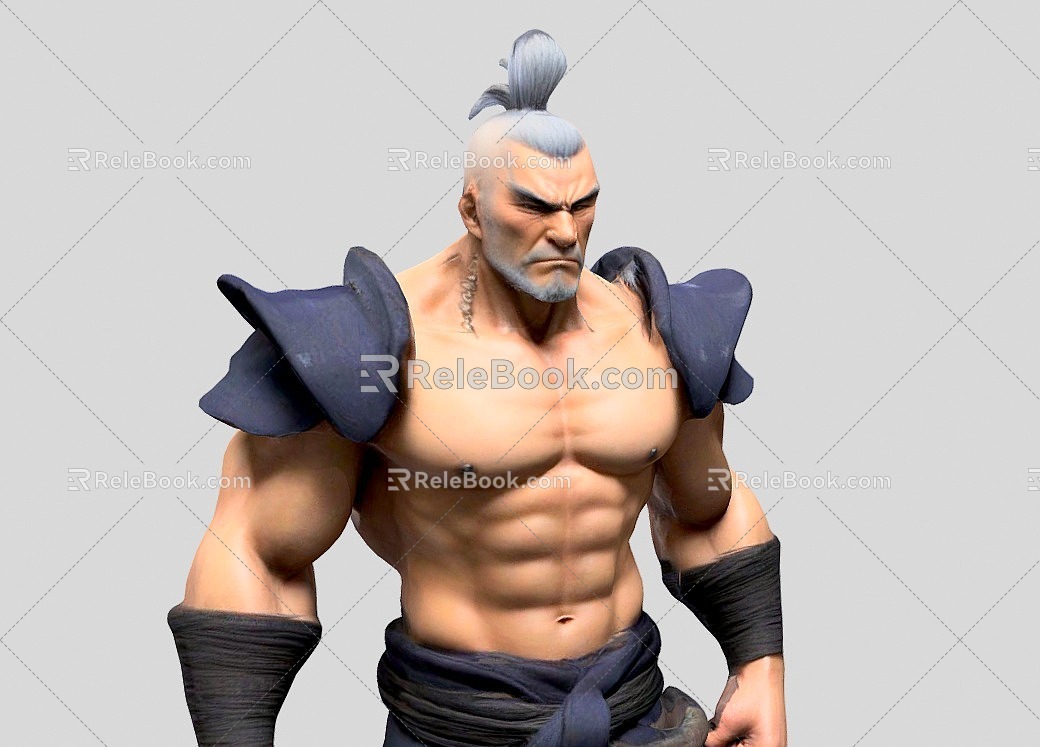 Men Japanese Samurai Samurai Ronin Japanese Ronin Muscle Male Yasso 3d model