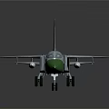 Green Nose Gray Body Fighter Jet Model With Red Emblems On Wings