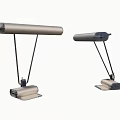 Sleek Modern Desk Lamp With Adjustable Arm And Sturdy Metal Base Design 3d model