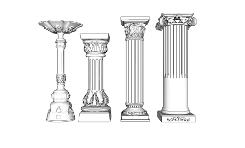 European Roman Column 3d model