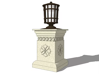 Modern landscape lamp low lamp lantern floor lamp lawn lamp garden lamp 3d model