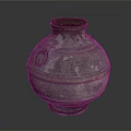 Ancient Bronze Vessel With Ring Handles Ornate Surface Patterns And Patina Finish