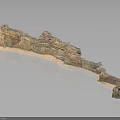 Natural Rock Formation With Rough Surface Texture And Brown Gray Color Tones