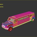 Bus Large Bus CMB Medium Van Large Van Bus School Bus Van Box Car 3d model