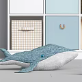Kids Room Storage Cabinet with Drawers Bins and Ocean Theme Decorative Toys Lighthouse Sailboat Octopus