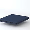 Navy Blue Mattress With Soft Padded Surface And Stitched Edge Design 3d model