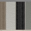 Brown White Black Light Gray Textured Wall Panels Modern Interior Decor 3d model