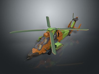 Modern Helicopter Gunship Helicopter Aircraft Gunship Combat Helicopter model