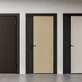 Hinged Doors in Three Different Colors for Modern Interior Home Design 3d model