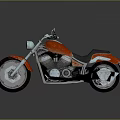 Red Motorcycle With Black Seat Silver Handlebars And Chrome Wheels Modern Design
