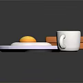 Fresh Morning Breakfast Plate With Fried Egg Toast And Coffee Cup
