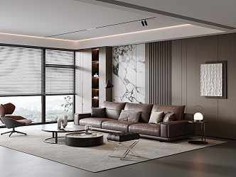 Modern Italian Home Living Room 3d model