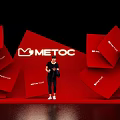 Popular Photo Spot With Red Geometric Shapes And METO Logo For Visitors
