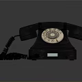 Vintage Rotary Dial Telephone With Classic Design And Retro Electronic Style
