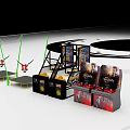 modern game machine basket shooting machine 3d model