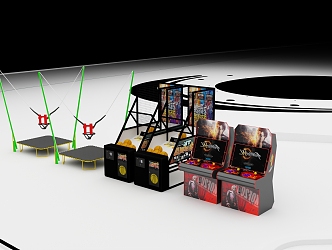 modern game machine basket shooting machine 3d model