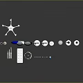 Essential Medical Supplies With IV Infusion Stand Bags Bottles And Tools