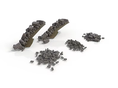 Natural Stone and Wood Materials for Construction and Decoration Projects 3d model