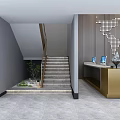 Pick an empty office hall 3d model
