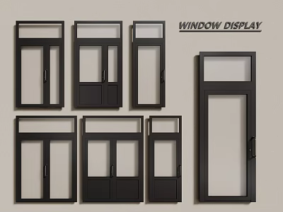 modern windows aluminum alloy windows casement windows floor-to-ceiling windows 3d model